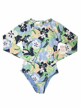 Roxy Long Sleeve Rashguard One Piece Swimsuit Womens M